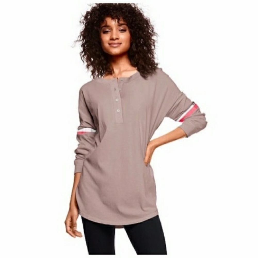 VS PINK L/S Henley Tee